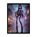 Extreme Towering Anime Giantess Fashion Show Model Rolled Poster — ’Kim of the World’ Tall Stiletto Art 18″ x 24″