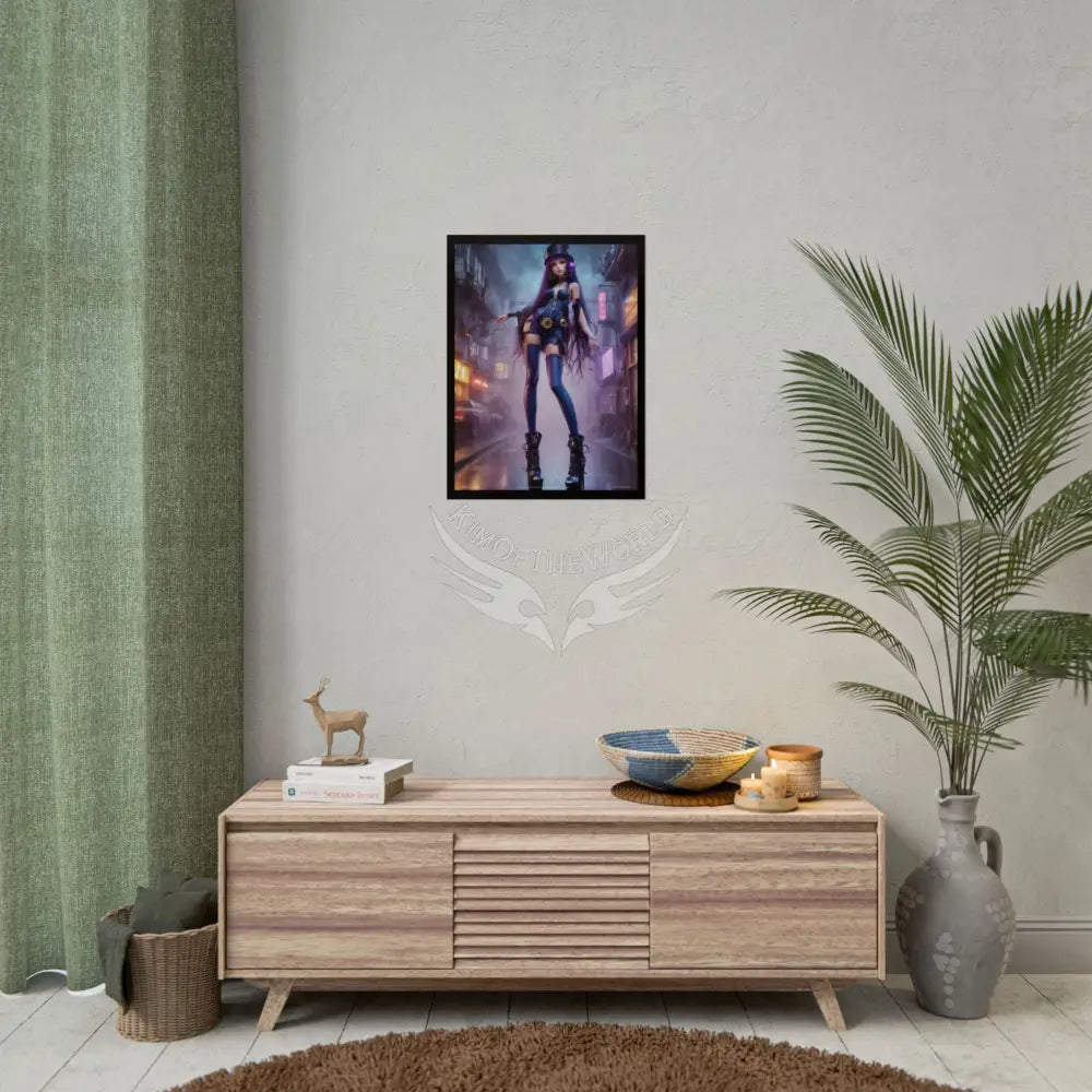 Extreme Towering Anime Giantess Fashion Show Model Rolled Poster — ’Kim of the World’ Tall Stiletto Art Poster