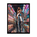 Extreme Towering Anime Giantess Lady Fashion Show Model Rolled Poster — Tall Girl Stiletto Art 18″ x 24″ (Vertical)