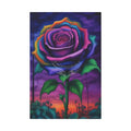 Fantasy Blue Gothic Giant Rose Magic Canvas Wall Art — Matte Stretched 1.25’’ 24’’ x 36’’ (Vertical) / 1.25’’ Canvas