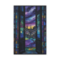 Fantasy Blue Magic Doorway Canvas Wall Art — Matte Stretched 1.25’’ 24’’ x 36’’ (Vertical) / 1.25’’ Canvas