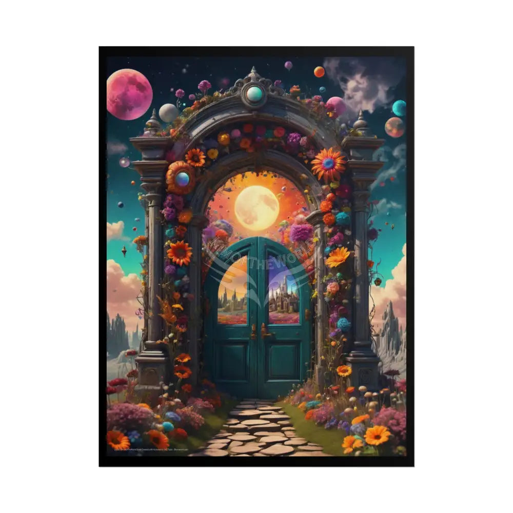Fantasy Doorway Poster — Giant Portals to Other Worlds 18″ x 24″ (Vertical) / Matte Poster