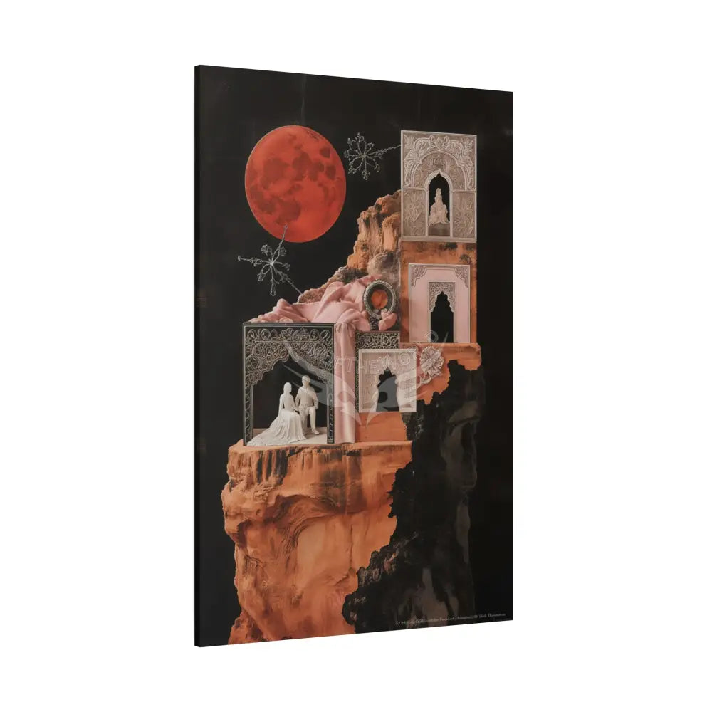 Fantasy Floral 3D Matte Canvas Print — Laced Multi-Dimensional Wall Art Canvas