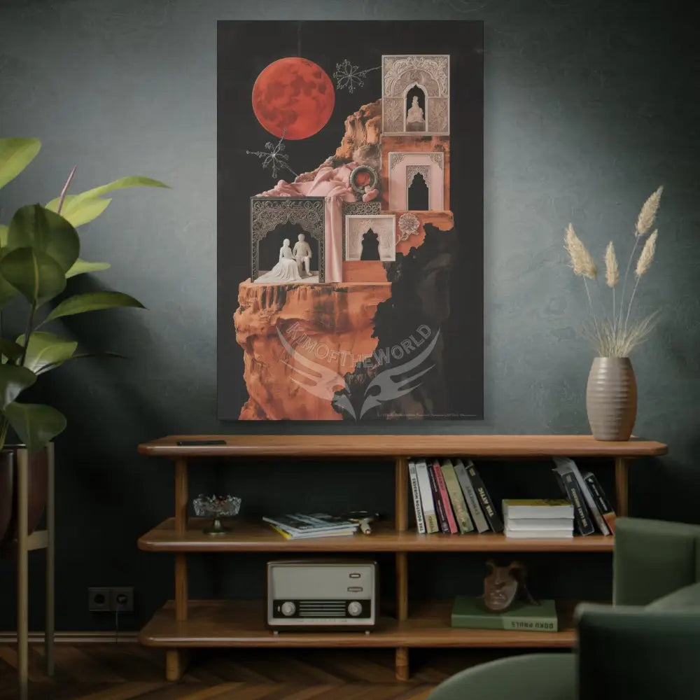Fantasy Floral 3D Matte Canvas Print — Laced Multi-Dimensional Wall Art Canvas