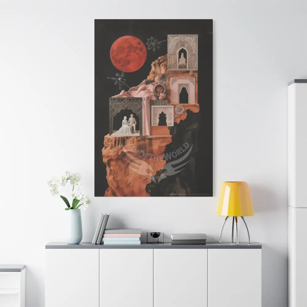 Fantasy Floral 3D Matte Canvas Print — Laced Multi-Dimensional Wall Art Canvas