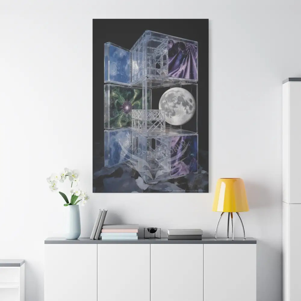 Fantasy Frames & Floral Lace 3D Matte Canvas Print — 3D Laced Multi-Dimensional Wall Art Canvas
