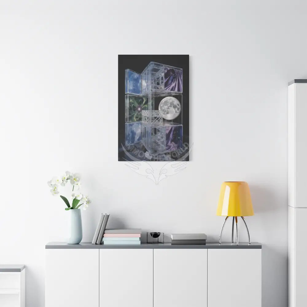 Fantasy Frames & Floral Lace 3D Matte Canvas Print — 3D Laced Multi-Dimensional Wall Art Canvas