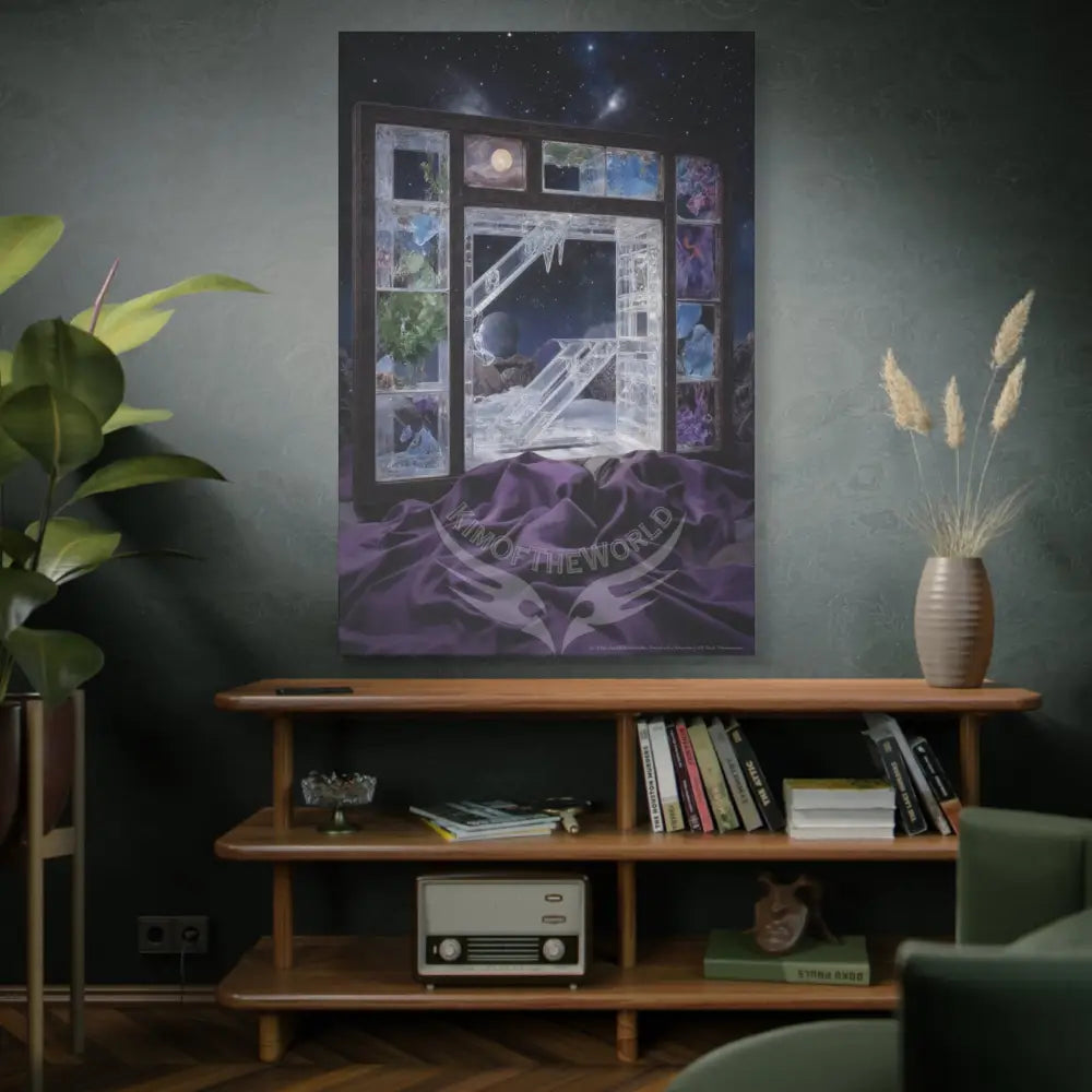 Fantasy Frames & Floral Lace 3D Matte Canvas Print — 3D Laced Multi-Dimensional Wall Art Canvas