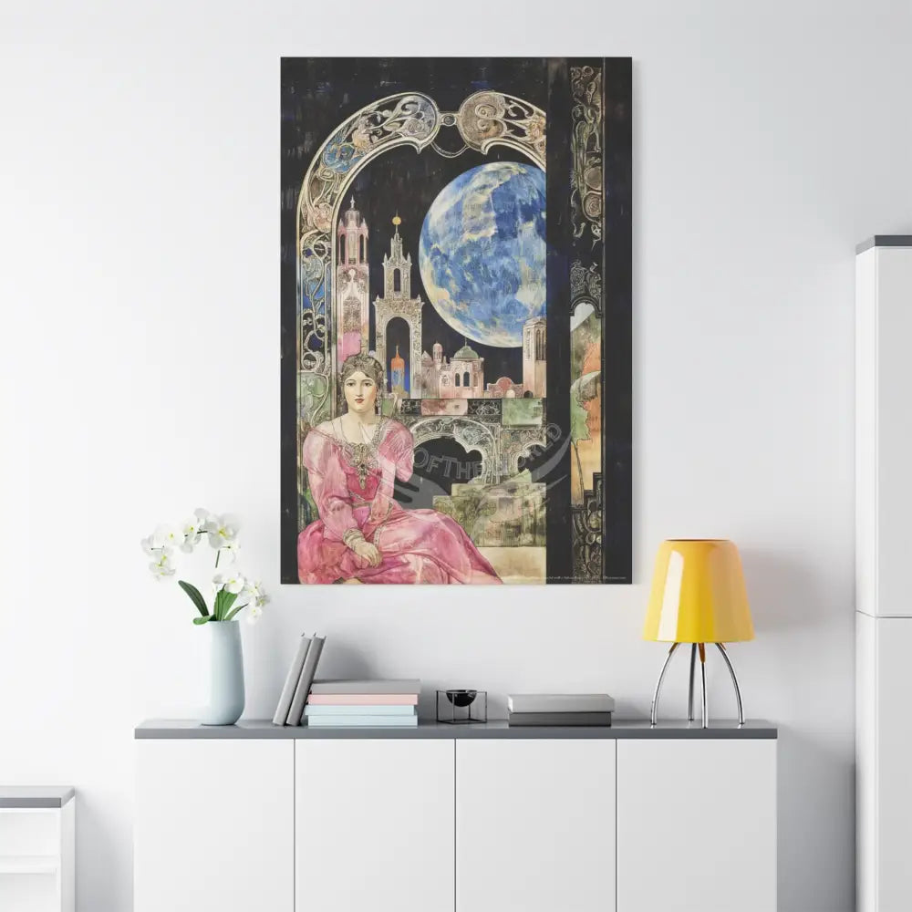 Fantasy Frames & Floral Lace 3D Matte Canvas Print — 3D Laced Multi-Dimensional Wall Art Canvas