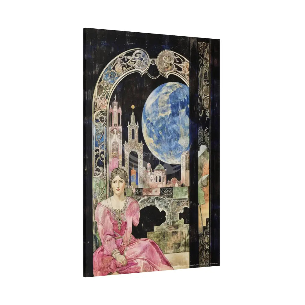 Fantasy Frames & Floral Lace 3D Matte Canvas Print — 3D Laced Multi-Dimensional Wall Art Canvas