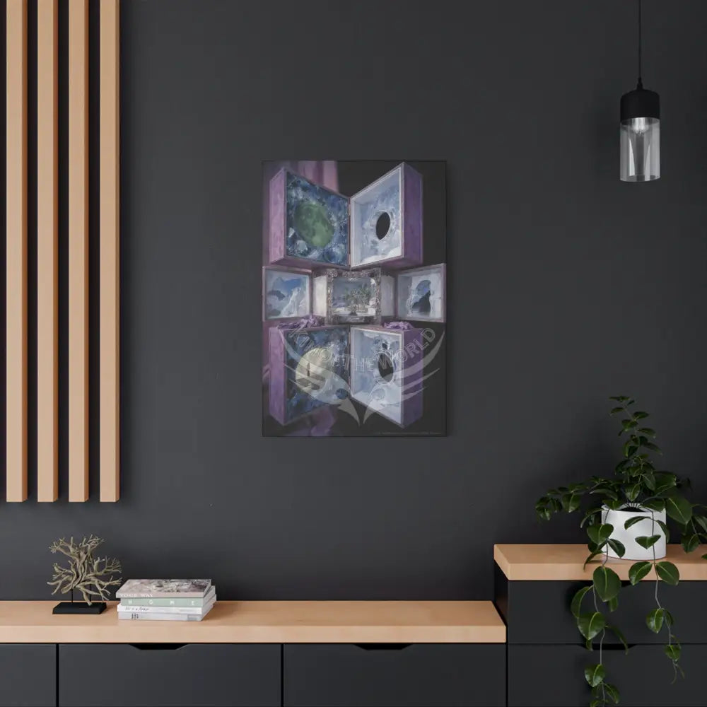 Fantasy Frames & Floral Lace 3D Matte Canvas Print — 3D Laced Multi-Dimensional Wall Art Canvas