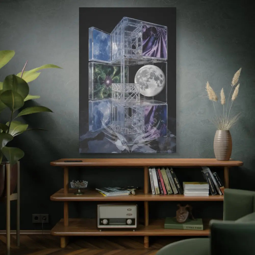 Fantasy Frames & Floral Lace 3D Matte Canvas Print — 3D Laced Multi-Dimensional Wall Art Canvas