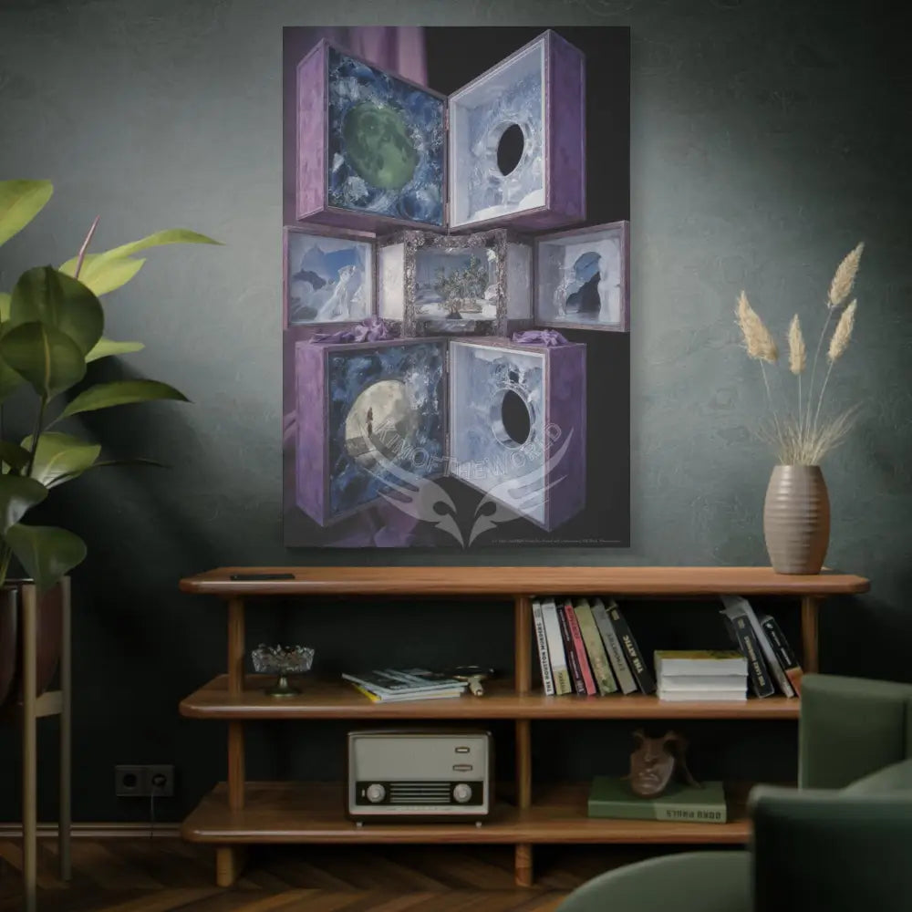 Fantasy Frames & Floral Lace 3D Matte Canvas Print — 3D Laced Multi-Dimensional Wall Art Canvas