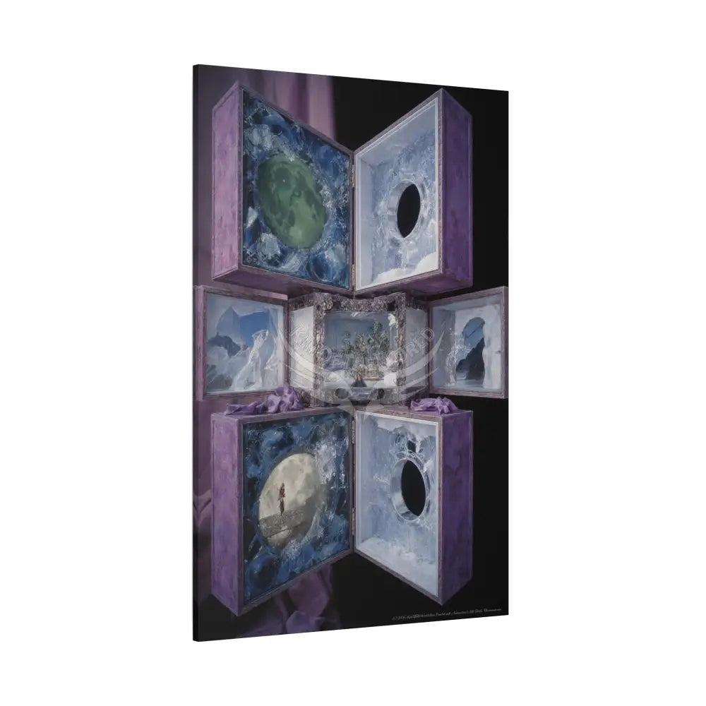 Fantasy Frames & Floral Lace 3D Matte Canvas Print — 3D Laced Multi-Dimensional Wall Art Canvas