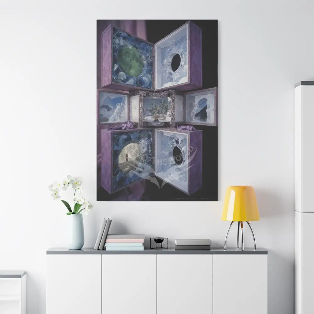 Fantasy Frames & Floral Lace 3D Matte Canvas Print — 3D Laced Multi-Dimensional Wall Art Canvas
