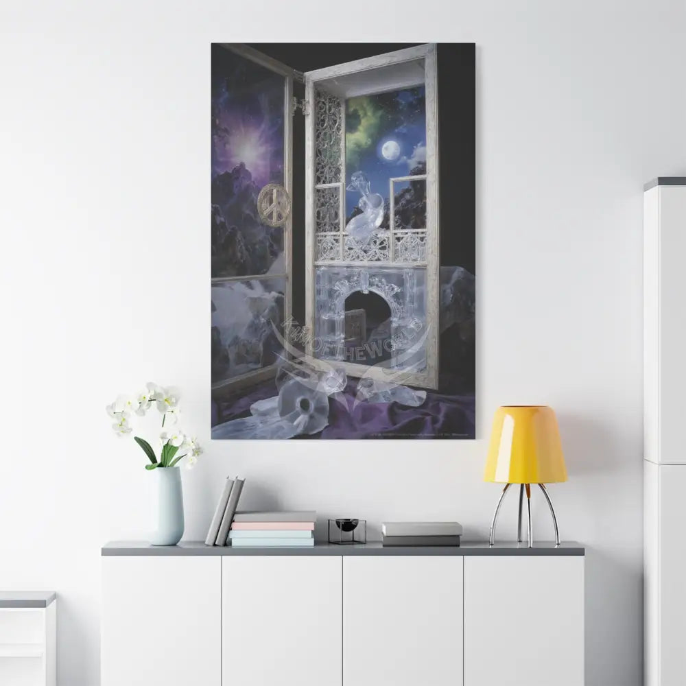 Fantasy Frames & Floral Lace 3D Matte Canvas Print — 3D Laced Multi-Dimensional Wall Art Canvas