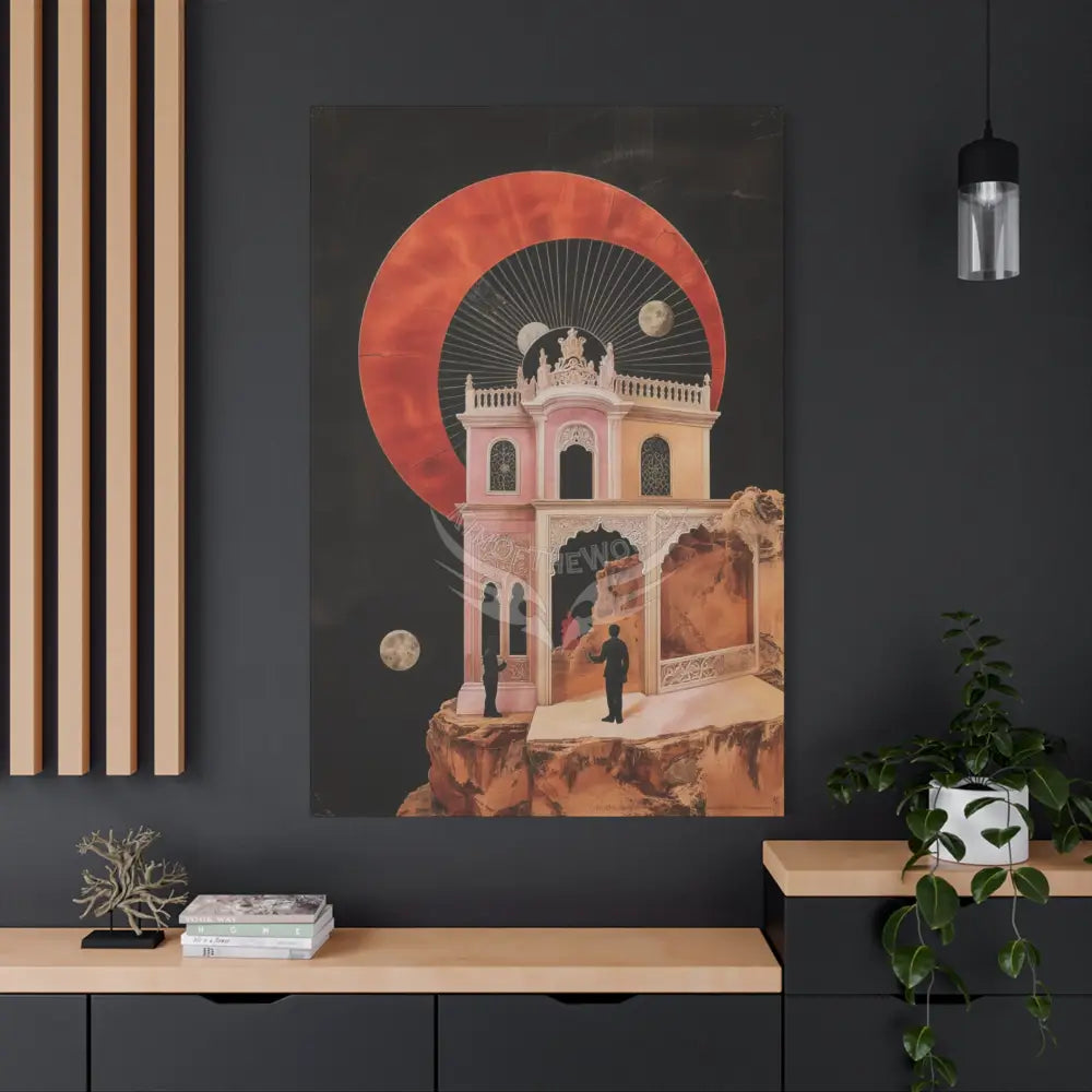 Fantasy Frames & Floral Lace Matte Canvas Print — 3D Laced Multi-Dimensional Wall Art Canvas
