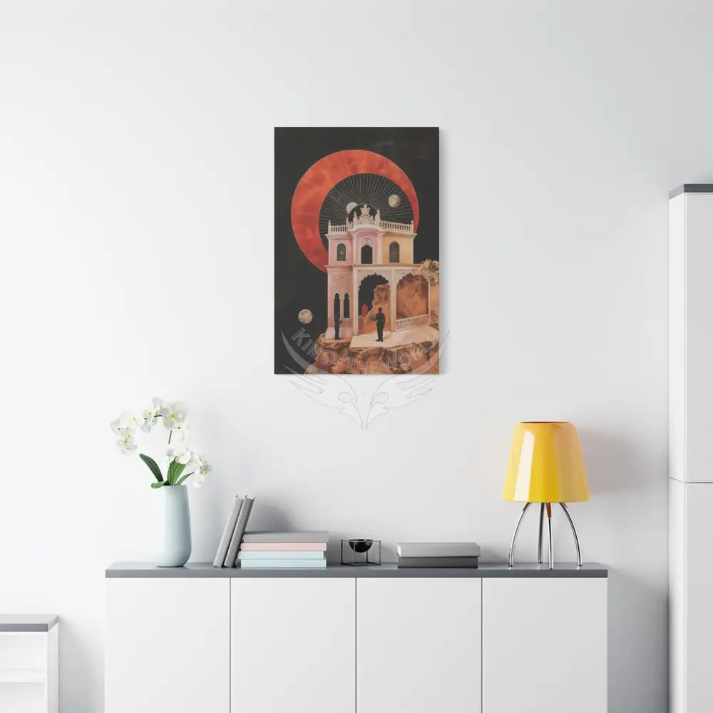 Fantasy Frames & Floral Lace Matte Canvas Print — 3D Laced Multi-Dimensional Wall Art Canvas