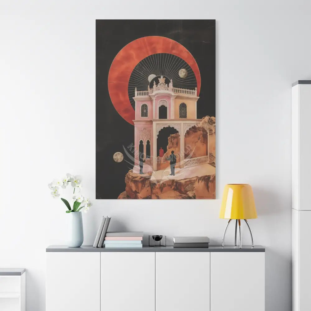 Fantasy Frames & Floral Lace Matte Canvas Print — 3D Laced Multi-Dimensional Wall Art Canvas