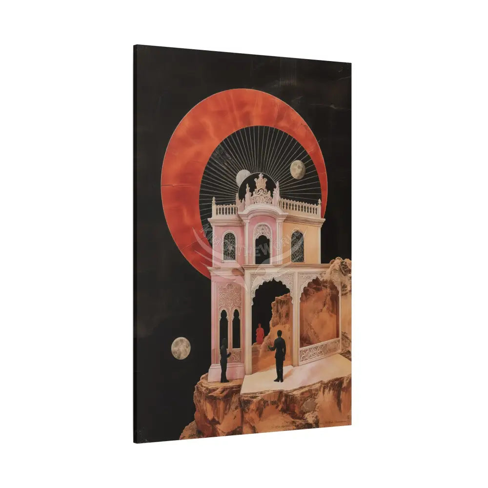Fantasy Frames & Floral Lace Matte Canvas Print — 3D Laced Multi-Dimensional Wall Art Canvas