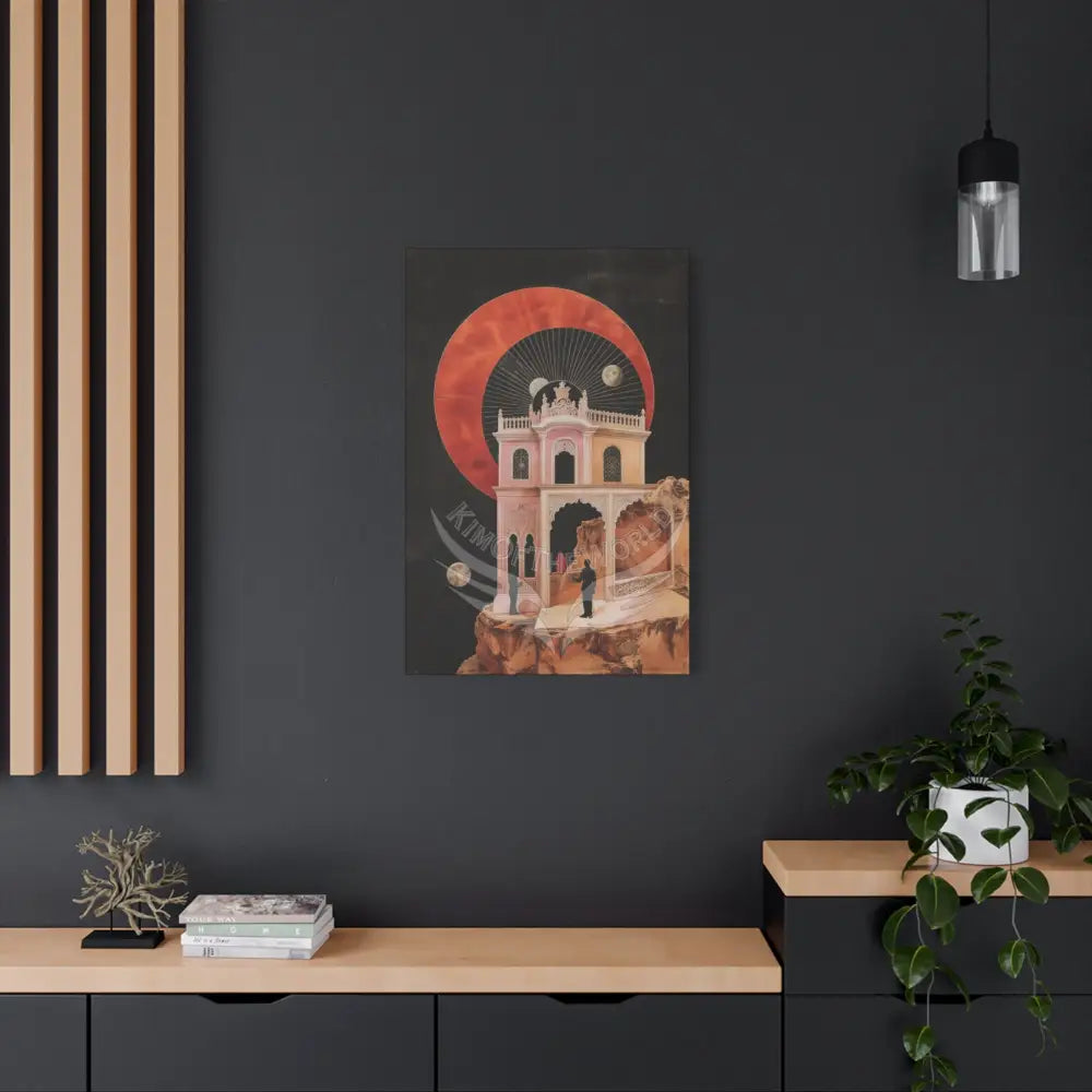 Fantasy Frames & Floral Lace Matte Canvas Print — 3D Laced Multi-Dimensional Wall Art Canvas