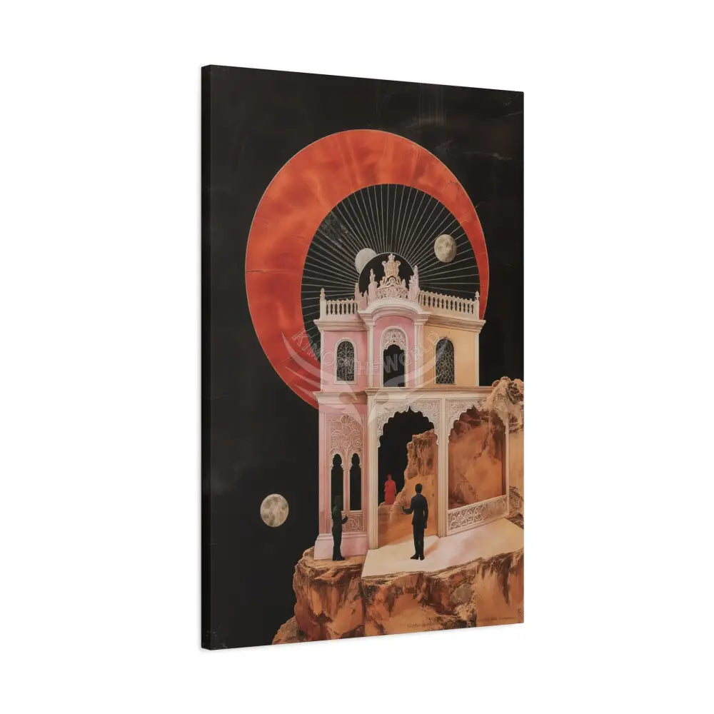Fantasy Frames & Floral Lace Matte Canvas Print — 3D Laced Multi-Dimensional Wall Art Canvas
