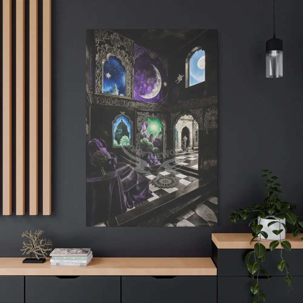 Fantasy Frames & Lace Matte Canvas Print — 3D Laced Multi-Dimensional Wall Art Canvas