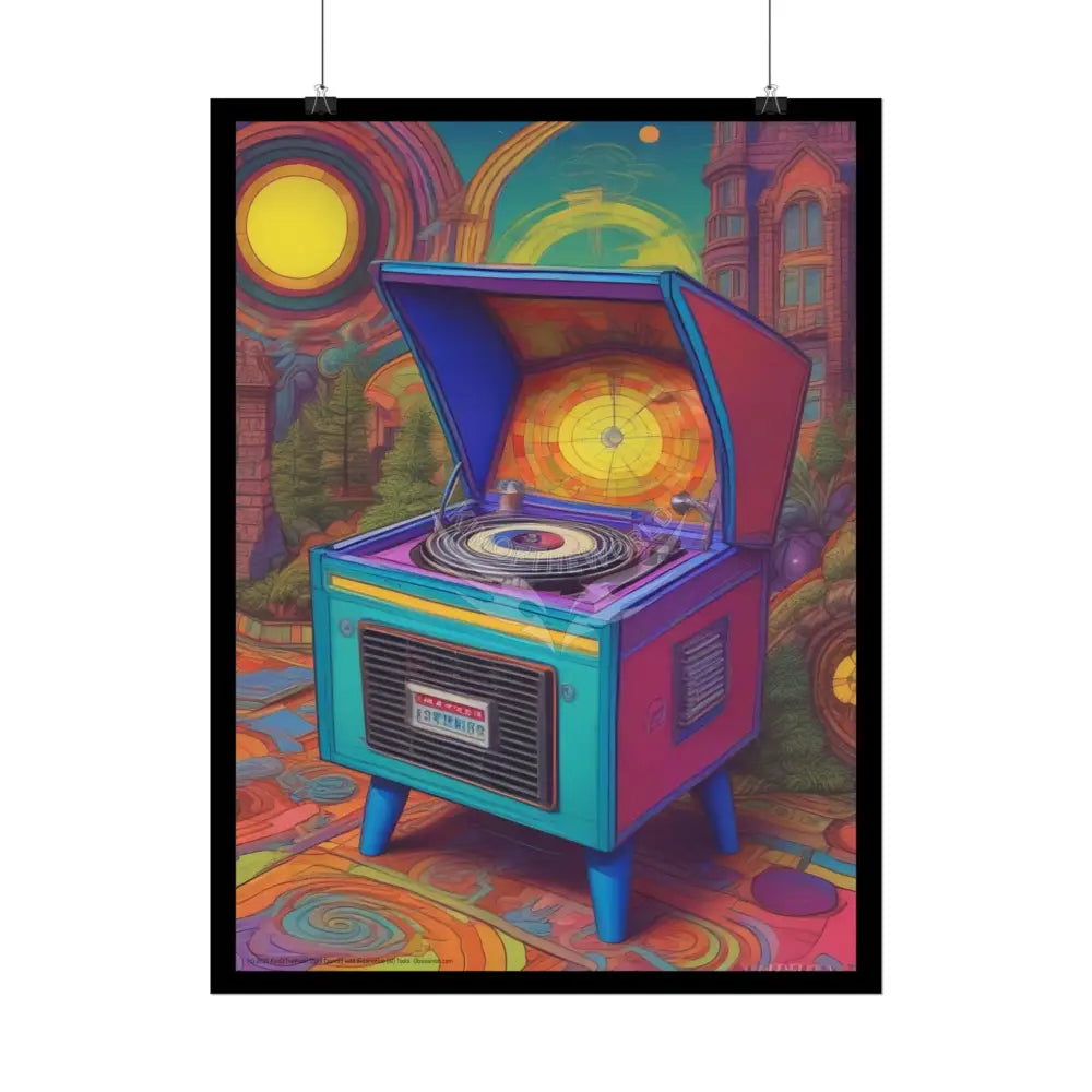 Fantasy Jukeboxes and Record Players - Musical rolled Poster – Retro Vibes Art Print Poster