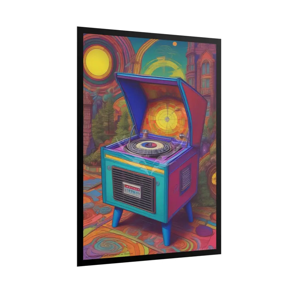 Fantasy Jukeboxes and Record Players - Musical rolled Poster – Retro Vibes Art Print Poster