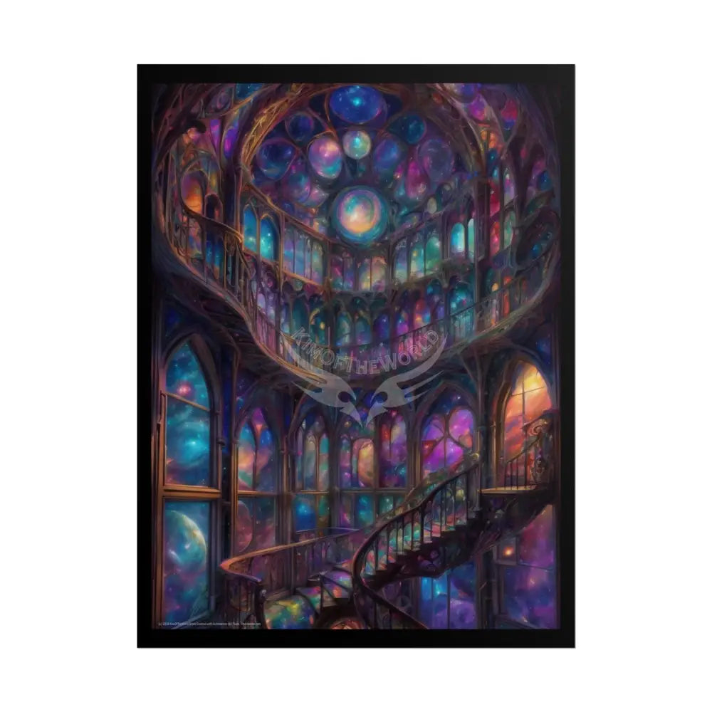 Fantasy Multi-Level Interiors Rolled Poster – Dreamlike Scene Art Print 18″ x 24″ (Vertical) / Matte Poster