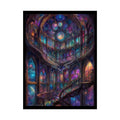 Fantasy Multi-Level Interiors Rolled Poster – Dreamlike Scene Art Print 18″ x 24″ (Vertical) / Semi Glossy Poster