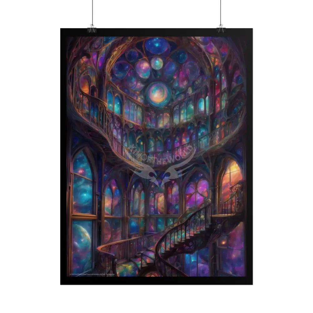 Fantasy Multi-Level Interiors Rolled Poster – Dreamlike Scene Art Print Poster