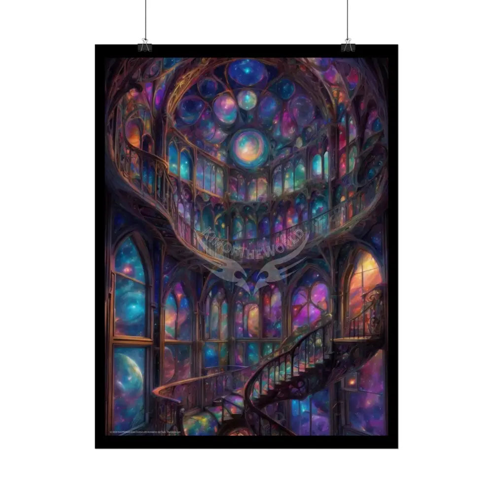 Fantasy Multi-Level Interiors Rolled Poster – Dreamlike Scene Art Print Poster