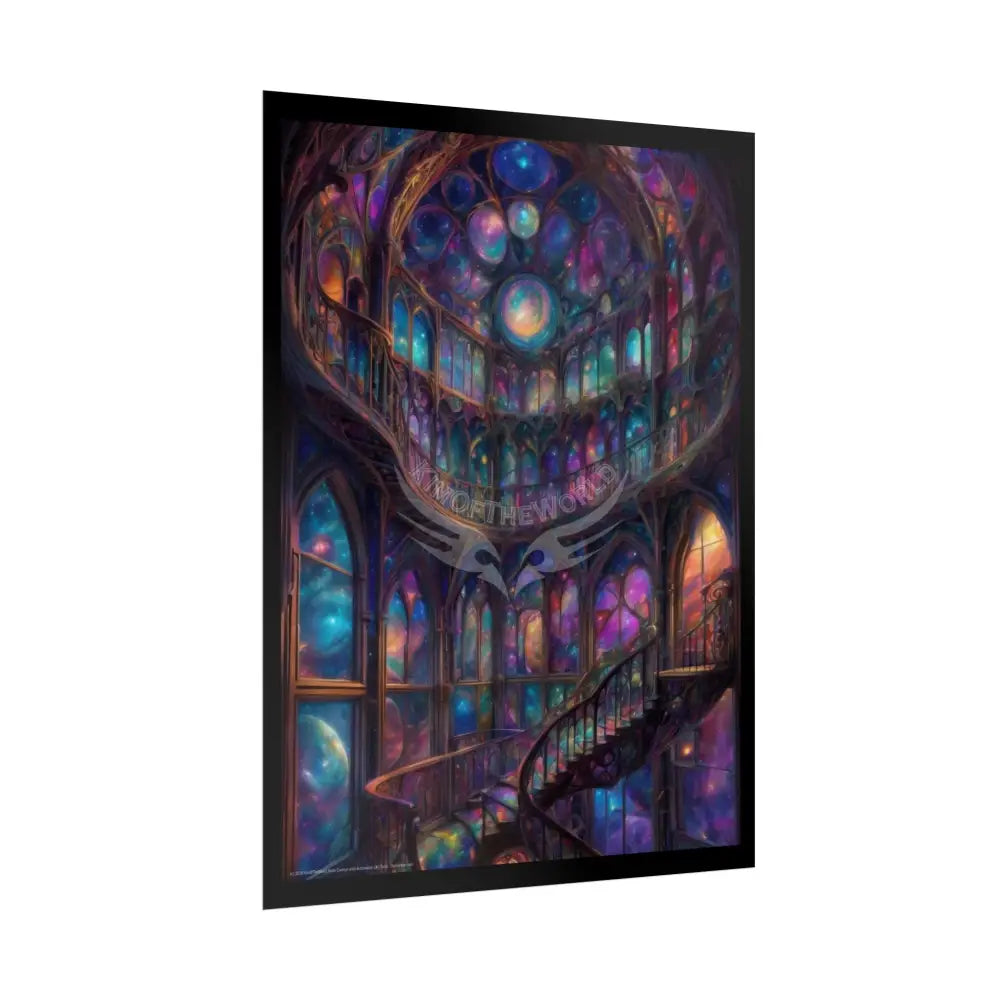 Fantasy Multi-Level Interiors Rolled Poster – Dreamlike Scene Art Print Poster
