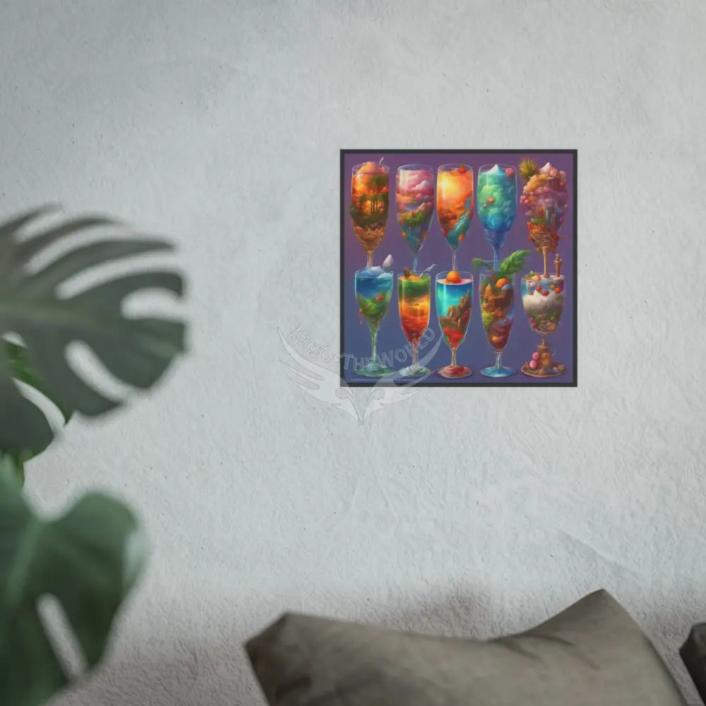 Fantasy Parfait Dessert Poster — Food & Beverage Square Poster (Satin / Archival Matte) Poster