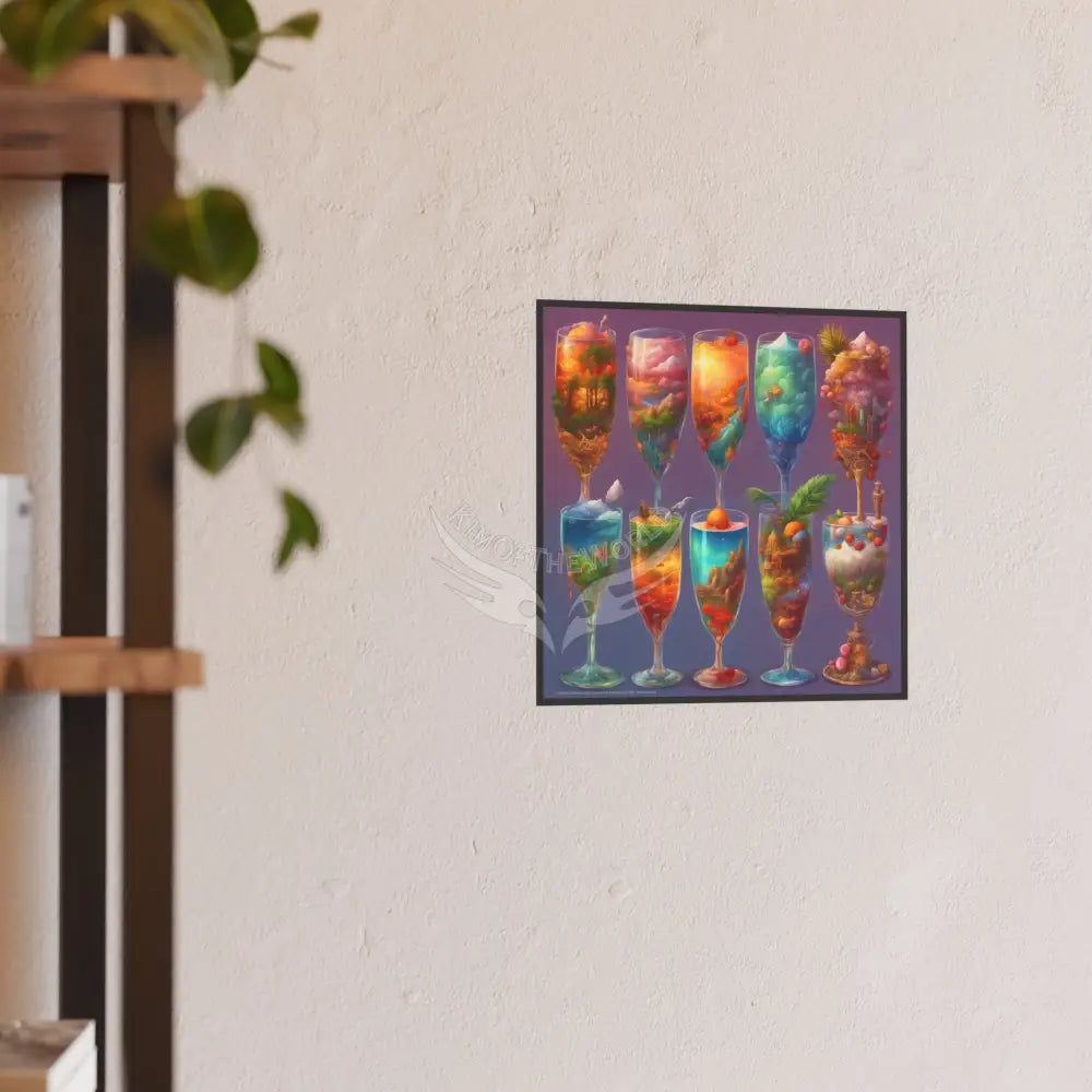 Fantasy Parfait Dessert Poster — Food & Beverage Square Poster (Satin / Archival Matte) Poster