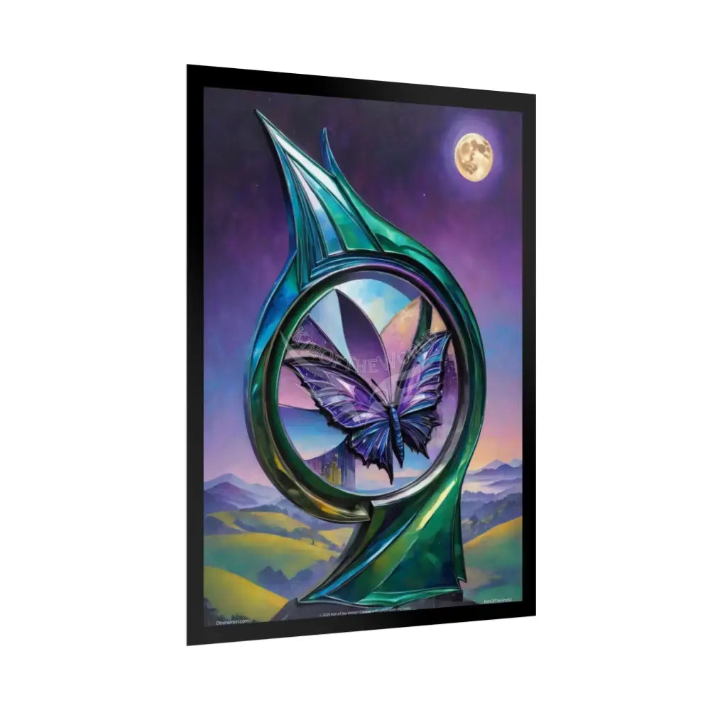 Fantasy Weird Art Rolled Small Poster — 3D Mini Surreal Oil Painting Gothic Butterfly Scene rolled poster sets (18’’ x