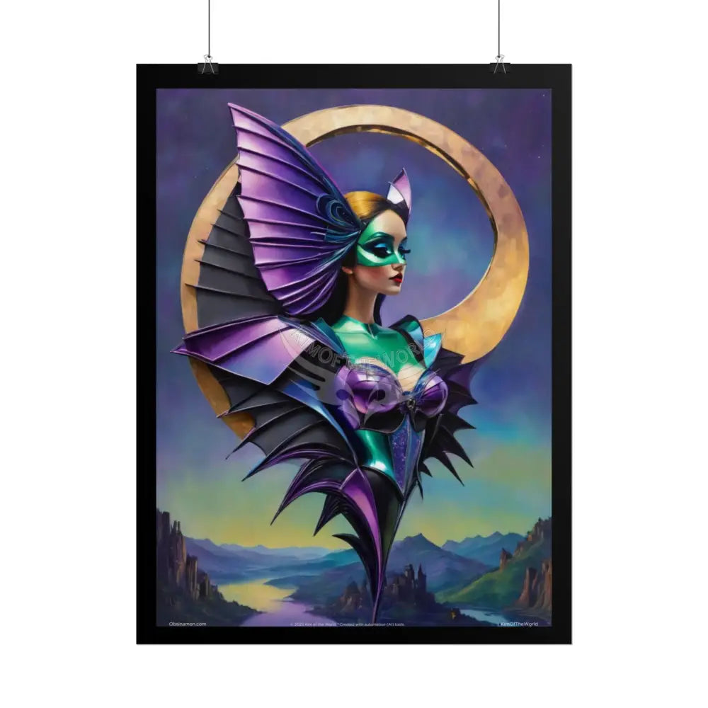 Fantasy Weird Art Rolled Small Poster — 3D Mini Surreal Oil Painting Gothic Lady Scene rolled poster sets (18’’ x 24’’