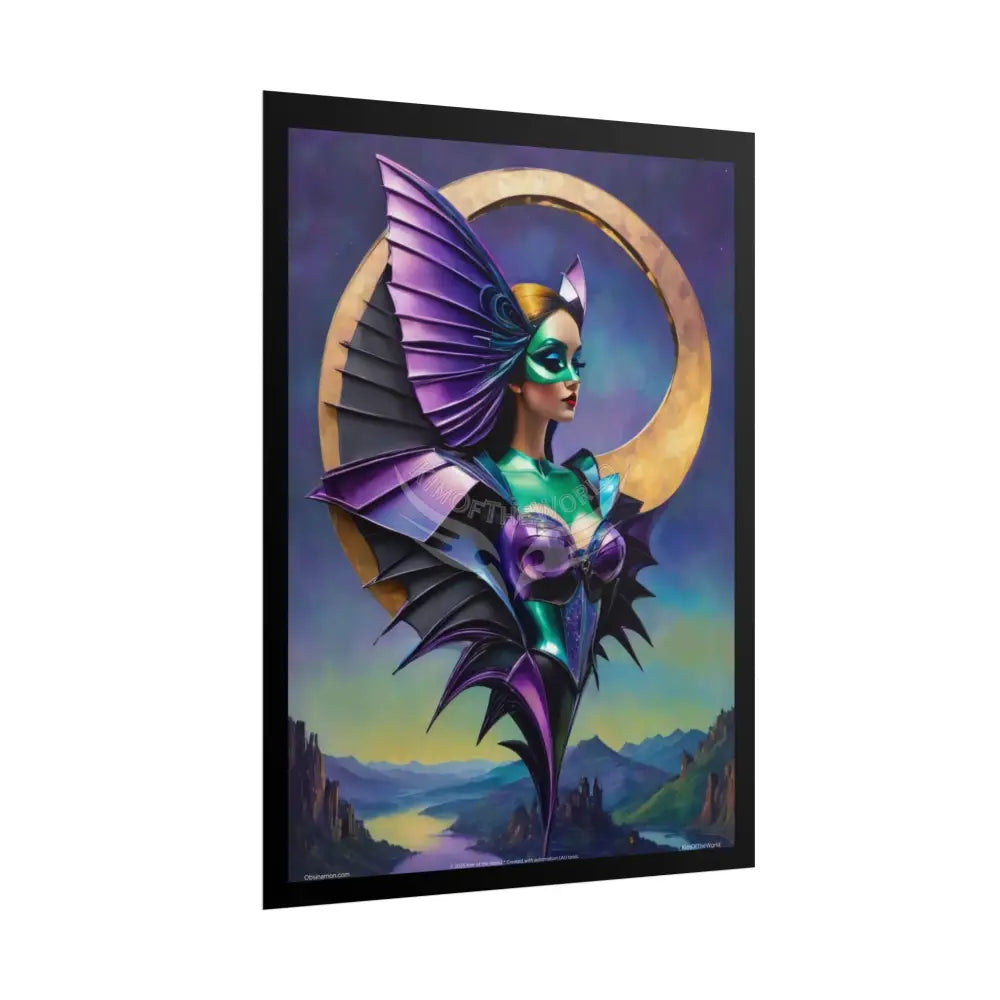 Fantasy Weird Art Rolled Small Poster — 3D Mini Surreal Oil Painting Gothic Lady Scene rolled poster sets (18’’ x 24’’