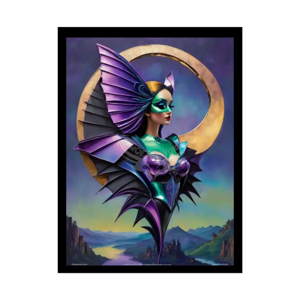 Fantasy Weird Art Rolled Small Poster — 3D Mini Surreal Oil Painting Gothic Lady Scene rolled poster sets (18’’ x 24’’