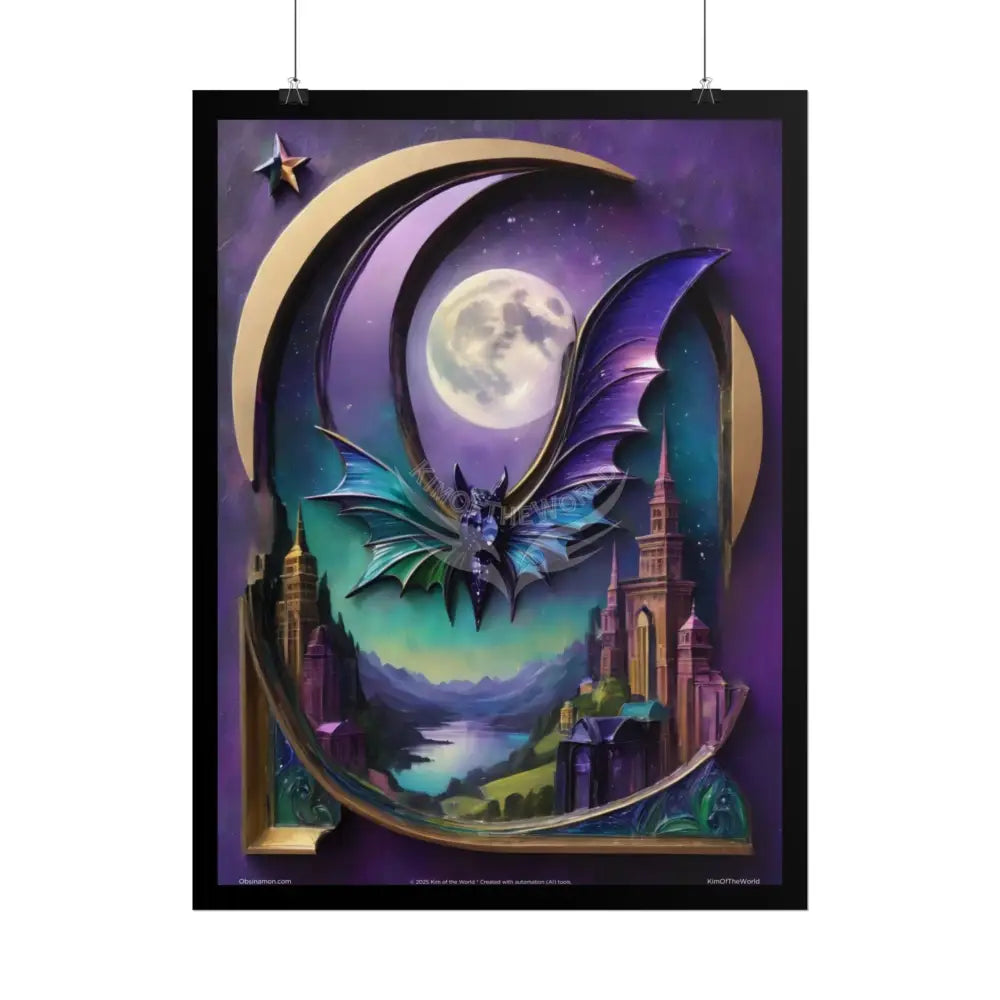 Fantasy Weird Art Rolled Small Poster — 3D Mini Surreal Oil Painting Scene rolled poster sets (18’’ x 24’’ Vertical