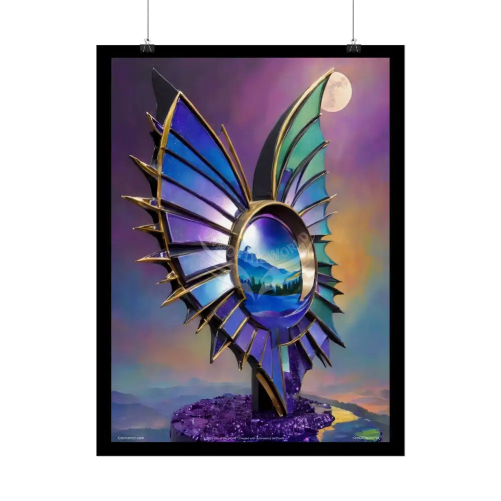 Fantasy Weird Art Rolled Small Poster — 3D Mini Surreal Oil Painting Scene rolled poster sets (18’’ x 24’’ Vertical
