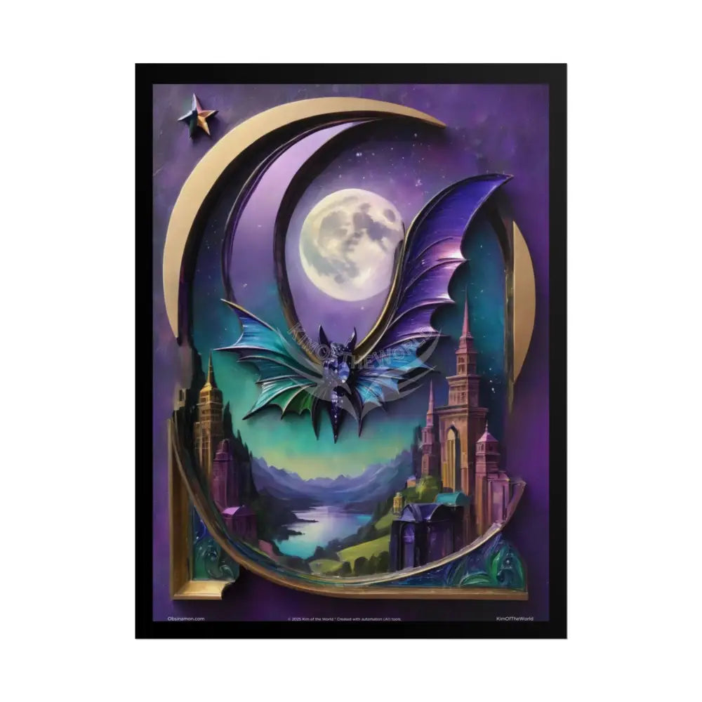 Fantasy Weird Art Rolled Small Poster — 3D Mini Surreal Oil Painting Scene rolled poster sets (18’’ x 24’’ Vertical