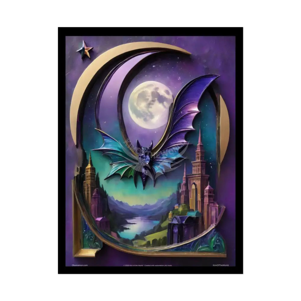 Fantasy Weird Art Rolled Small Poster — 3D Mini Surreal Oil Painting Scene rolled poster sets (18’’ x 24’’ Vertical