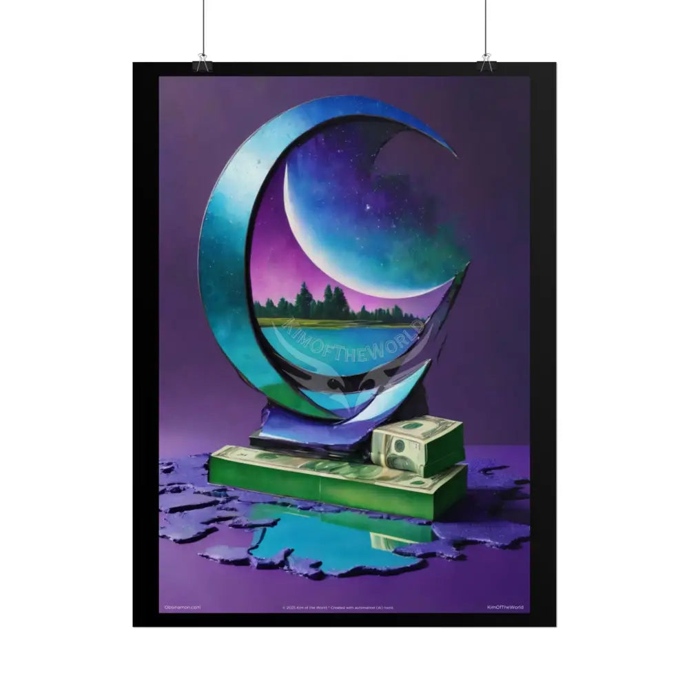Fantasy Weird Art Rolled Small Poster — 3D Mini Surreal Scene rolled poster sets (18’’ x 24’’ Vertical frame-able wall