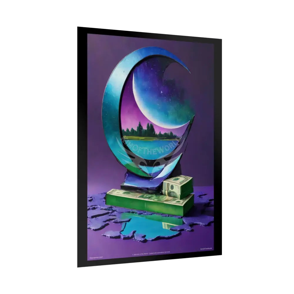 Fantasy Weird Art Rolled Small Poster — 3D Mini Surreal Scene rolled poster sets (18’’ x 24’’ Vertical frame-able wall