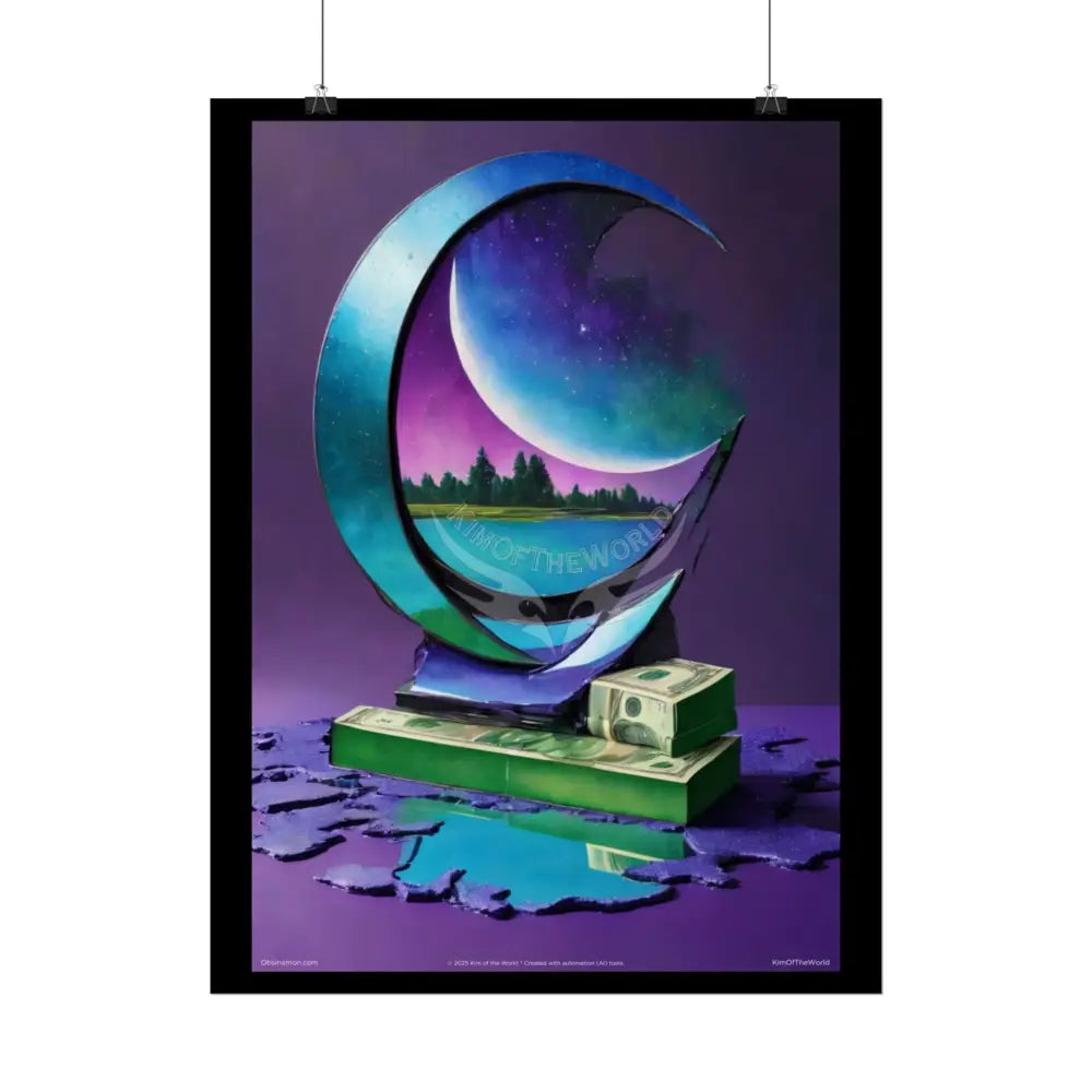 Fantasy Weird Art Rolled Small Poster — 3D Mini Surreal Scene rolled poster sets (18’’ x 24’’ Vertical frame-able wall