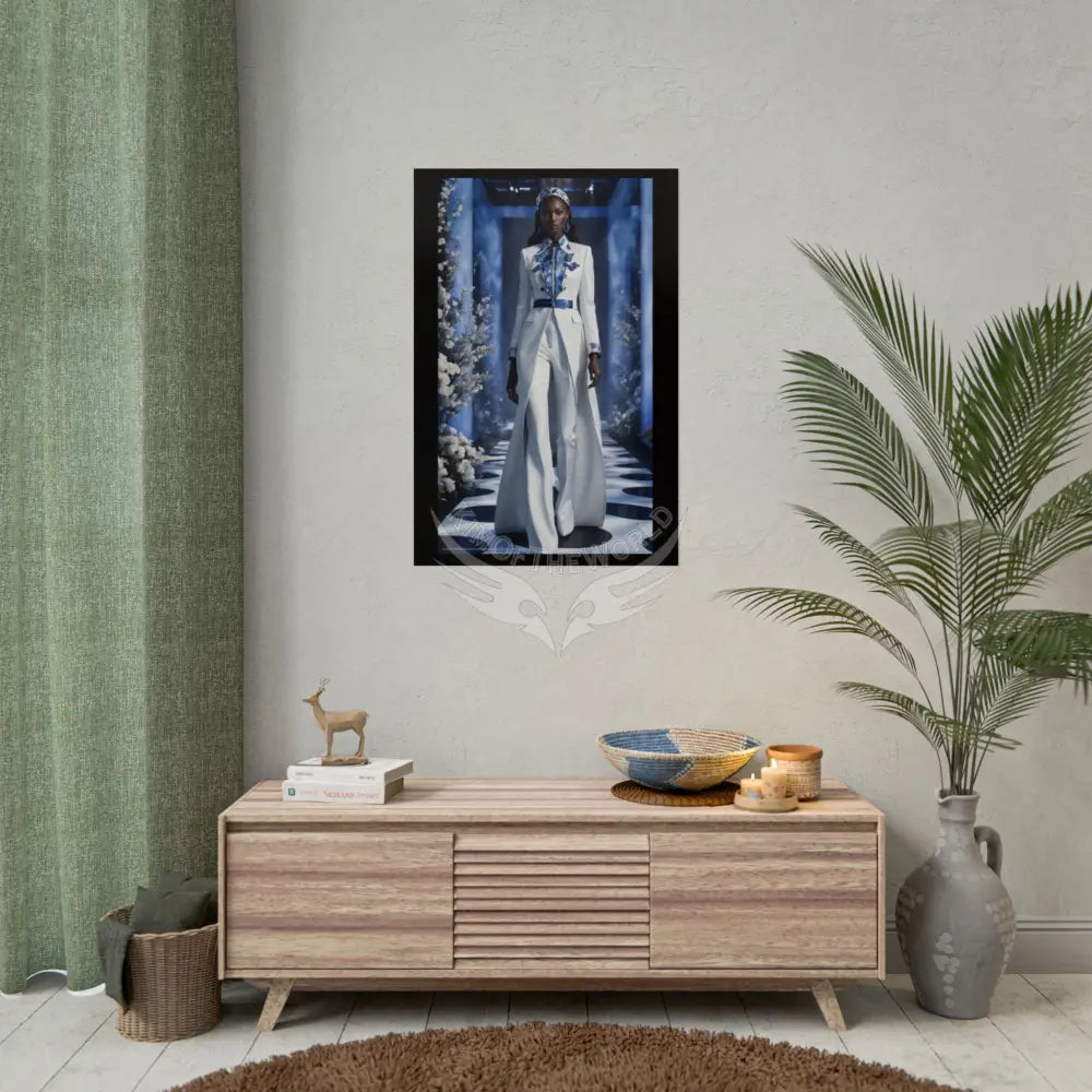 Fashion Advertising Rolled Poster — Deep Color-Coordinated Magazine Art Poster