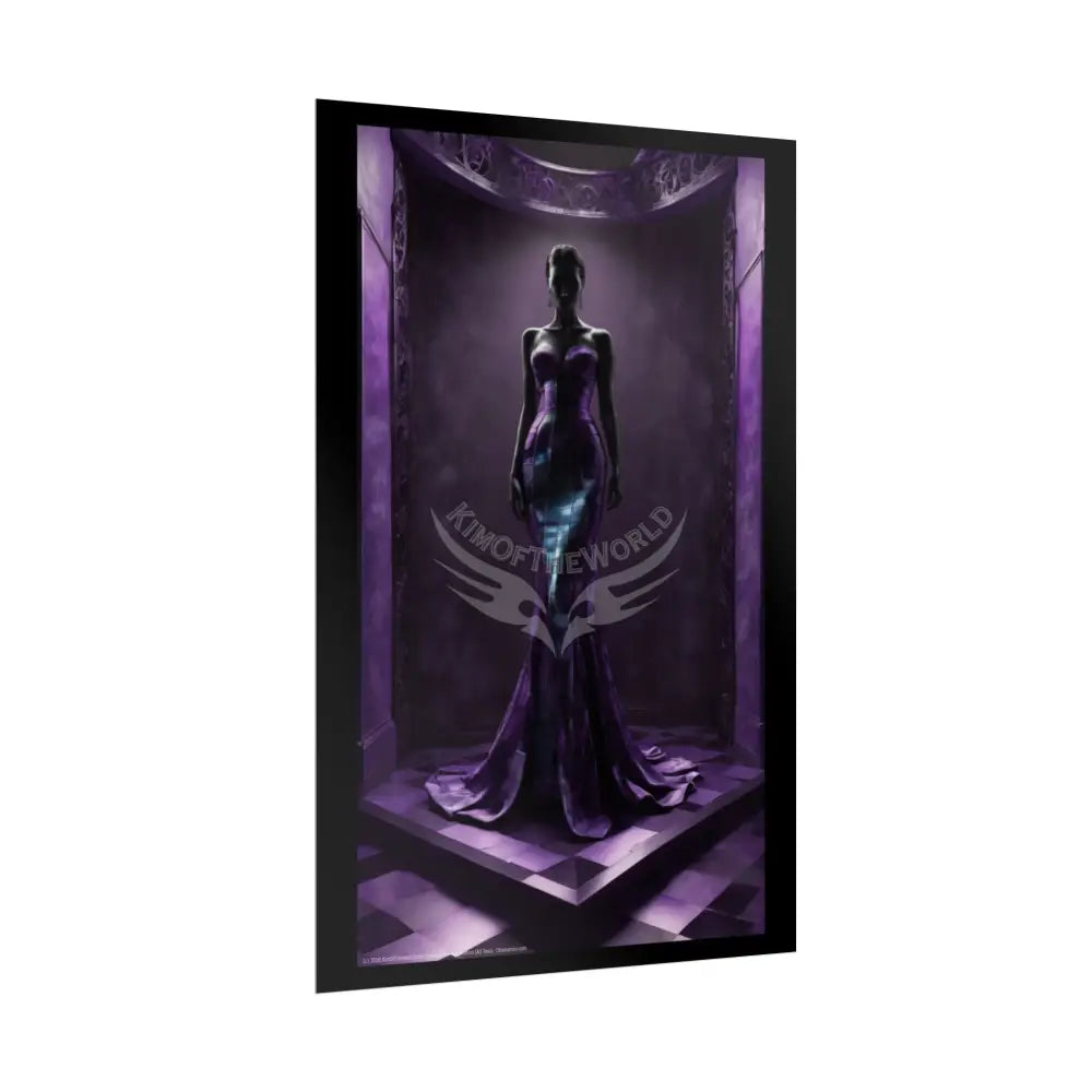 Fashion Advertising Rolled Poster — Deep Color-Coordinated Magazine Art Poster