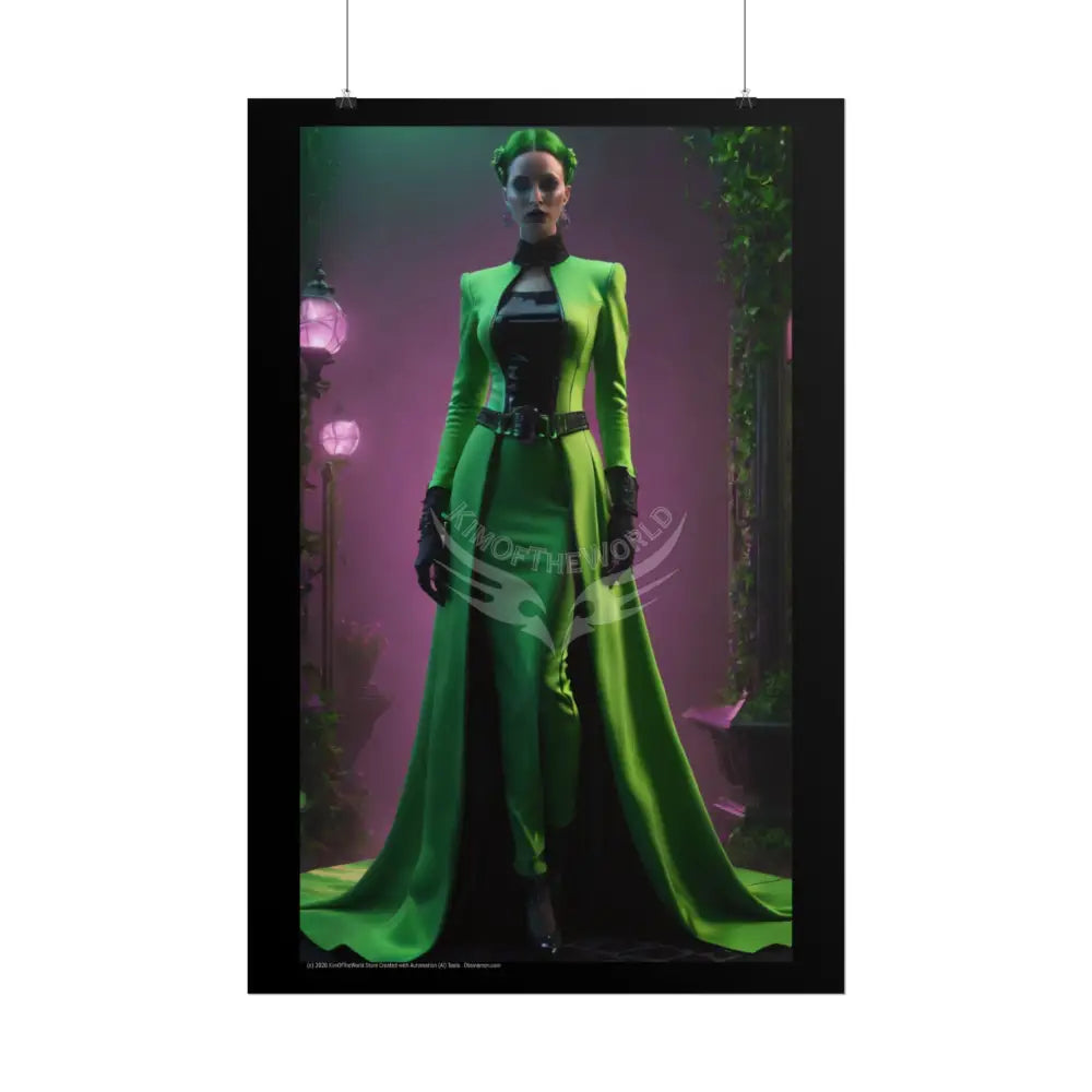 Fashion Advertising Rolled Poster — Deep Color-Coordinated Magazine Art Poster